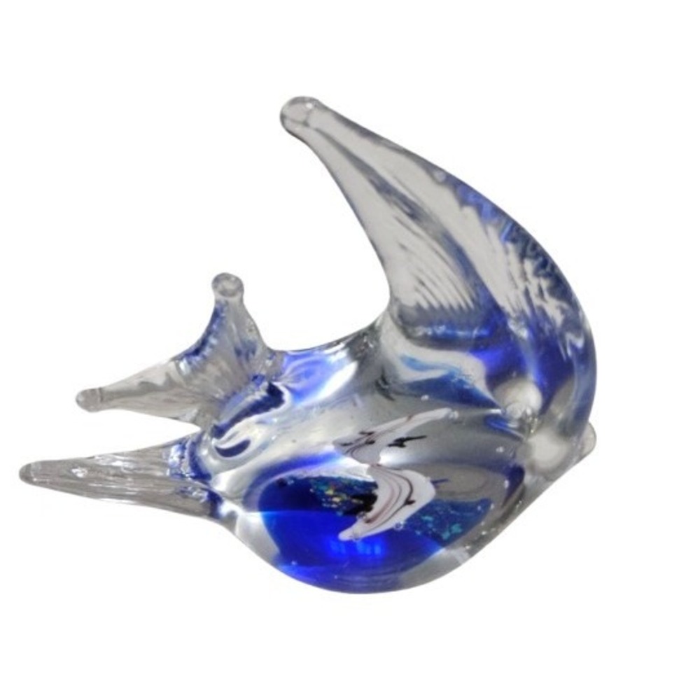 Paperweight Art Glass Fish Angel Hand Blown Murano Style Figurine‎ Aquarium 4.5" - Picture 2 of 4